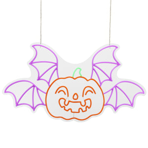 26.6inch Halloween Neon Lights -Pumpkin Bat
