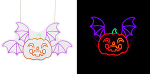 26.6inch Halloween Neon Lights -Pumpkin Bat