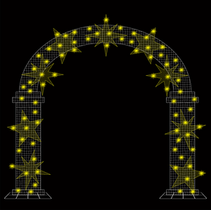 12.7ft  Christmas Mesh Arch with Changeable Designs， 10% White Twinkle