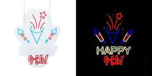 20inch American Neon Lights - Fireworks