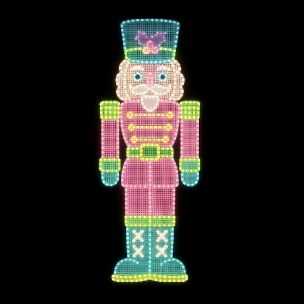 7.5ft Pastel Tinsel  Nutcracker  ， 10% White Twinkle