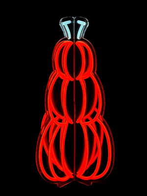 17.9inch Halloween 3D Neon Deco - Stackable Pumpkin