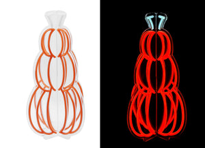 17.9inch Halloween 3D Neon Deco - Stackable Pumpkin