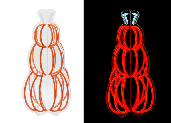 17.9inch Halloween 3D Neon Deco - Stackable Pumpkin