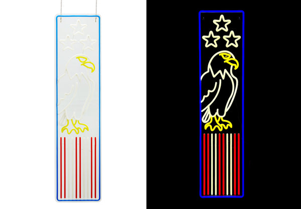 34.6inch American Neon Porch Sign - Eagel
