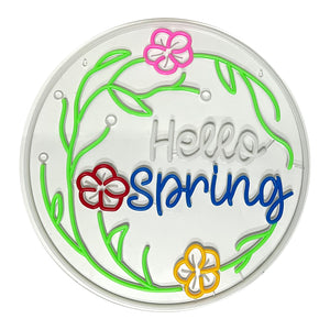 20in W Spring & Summer  Neon Sign - Flowers