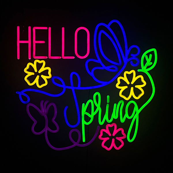 20in W Spring & Summer  Neon Sign - Butterfly