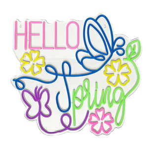 20in W Spring & Summer  Neon Sign - Butterfly