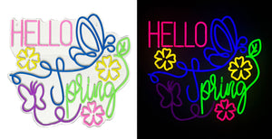 20in W Spring & Summer  Neon Sign - Butterfly