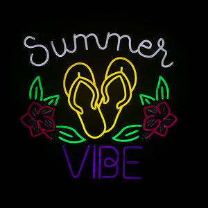 26in W Spring & Summer  Neon Sign - Slipper