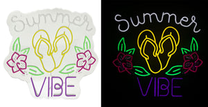 26in W Spring & Summer  Neon Sign - Slipper