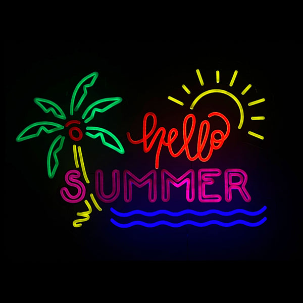 26in W Spring & Summer  Neon Sign - Palm Tree