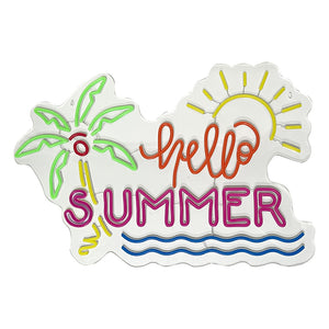 26in W Spring & Summer  Neon Sign - Palm Tree