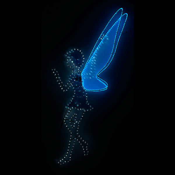 59in H LED Fairy With Mesh Body and Acrylic Wing - Blue