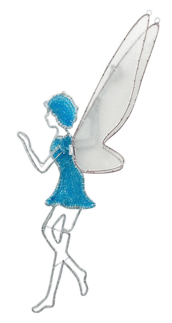 59in H LED Fairy With Mesh Body and Acrylic Wing - Blue