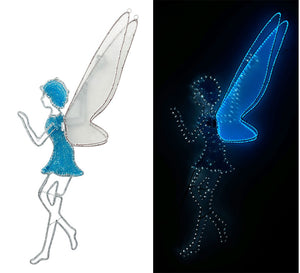 59in H LED Fairy With Mesh Body and Acrylic Wing - Blue