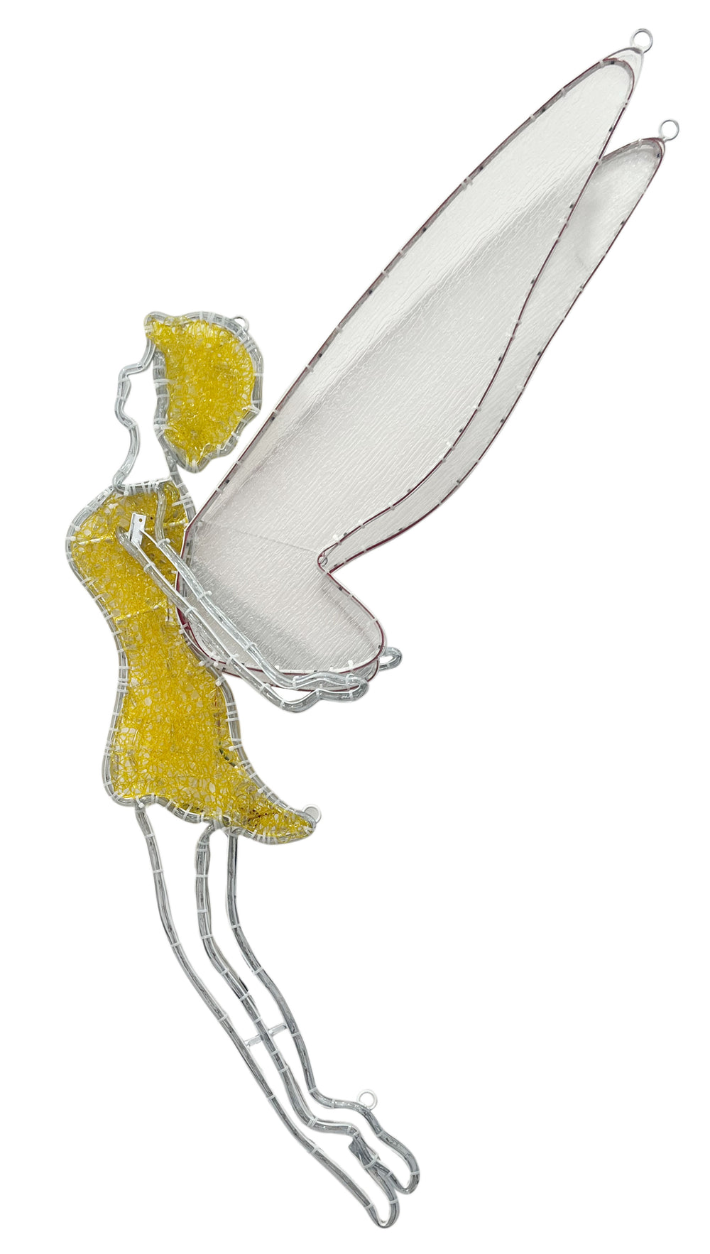 59in H LED Fairy With Mesh Body and Acrylic Wing - Gold