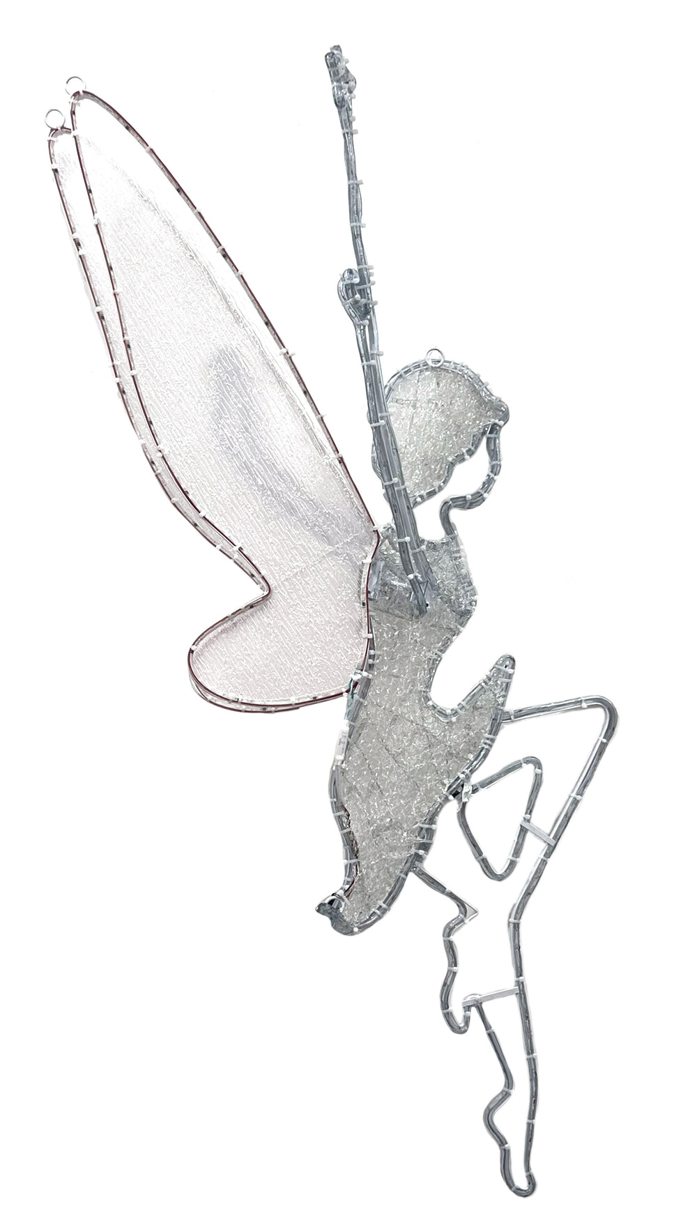 59in H LED Fairy With Mesh Body and Acrylic Wing - Clear