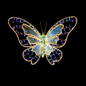 45.66in W RGB Spring Outdoor Butterfly Deco