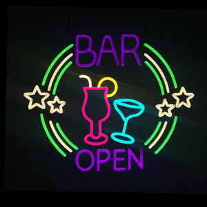 20.7in Bar Open Neon Lights
