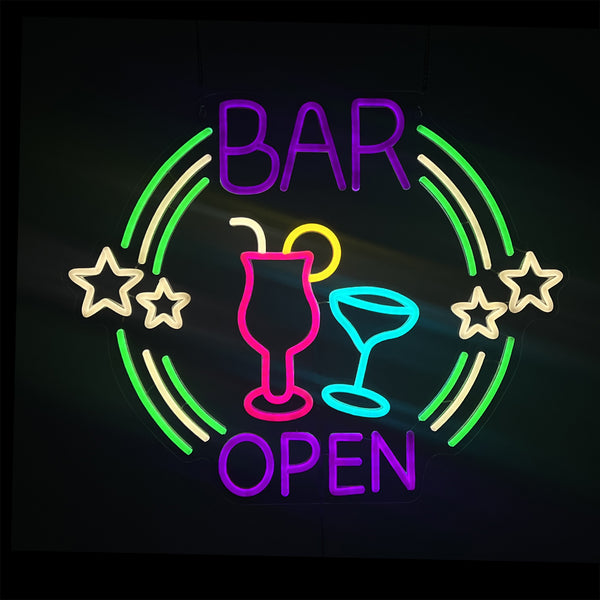 20.7in Bar Open Neon Lights