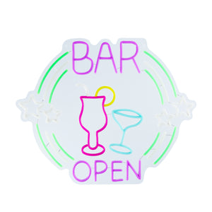 20.7in Bar Open Neon Lights