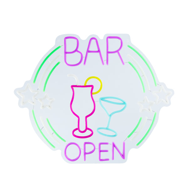 20.7in Bar Open Neon Lights