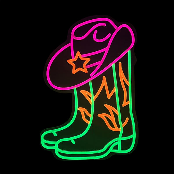 17in Hat And Boots Neon Lights