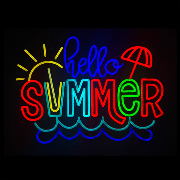 23.6in Hello Summer Sun Neon Lights