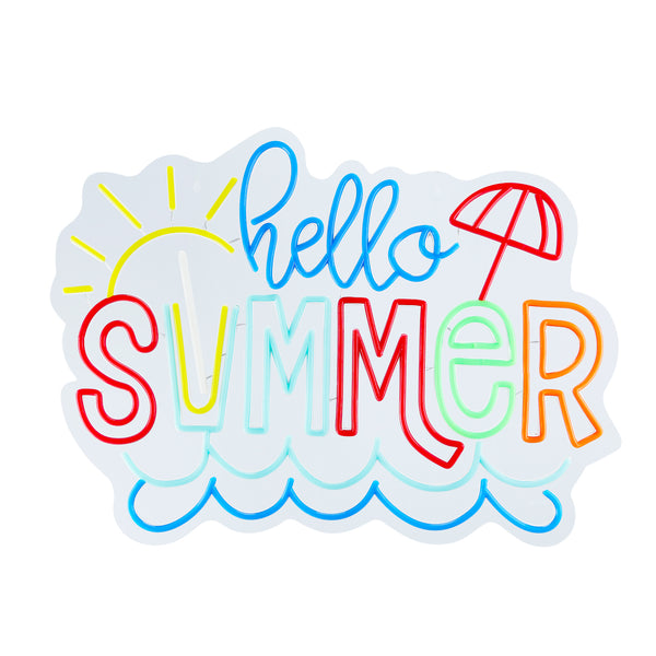 23.6in Hello Summer Sun Neon Lights