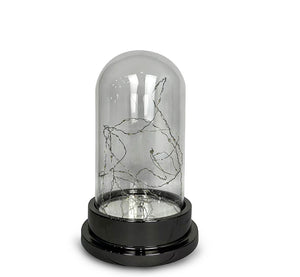 12"H Clear Glass Dome Decoration with Metal Base