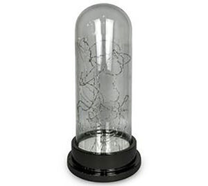 16"H Clear Glass Dome Decoration with Metal Base