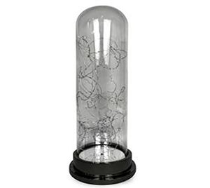 20"H Clear Glass Dome Decoration with Metal Base