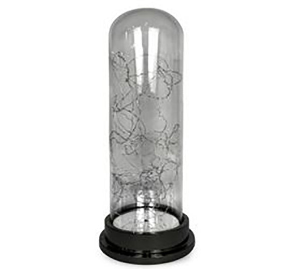 20"H Clear Glass Dome Decoration with Metal Base