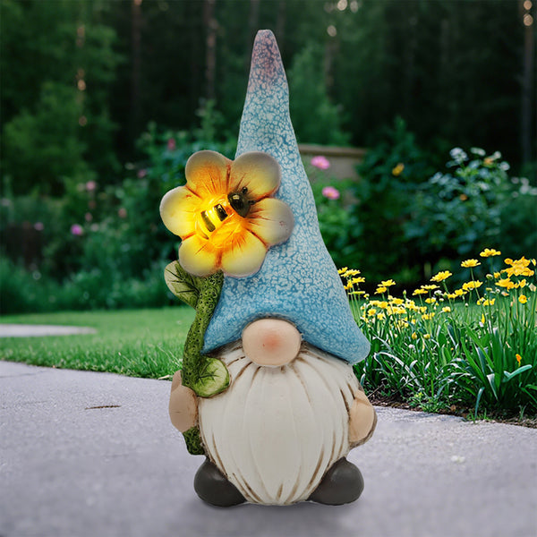 Gnome with lights battery. 11.8in H.