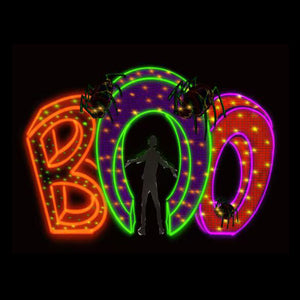 10ft Halloween BOO Arch， 10% White Twinkle