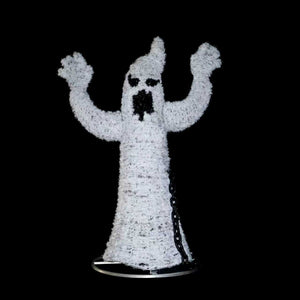 8ft Halloween Mesh Ghost with Ball and Chain， 10% White Twinkle