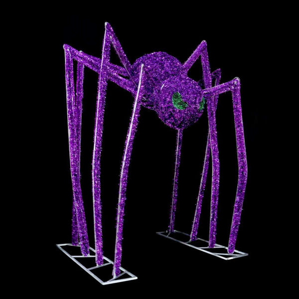 10ft  Halloween Mesh Spider Arch， 10% White Twinkle