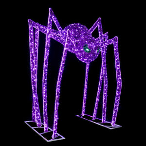 10ft  Halloween Mesh Spider Arch， 10% White Twinkle