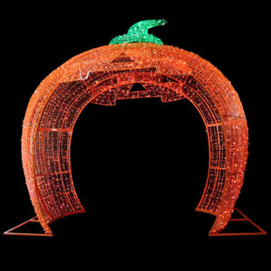 12ft H Pumpkin Arch with 10% Twinkle LED