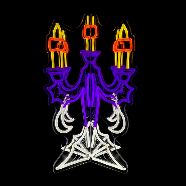 17.5inch Halloween 3D Neon Deco - Candelabra