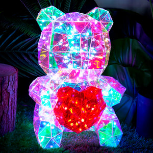 Iridescent Small Bear | Rgb 40 Leds | 9.84"
