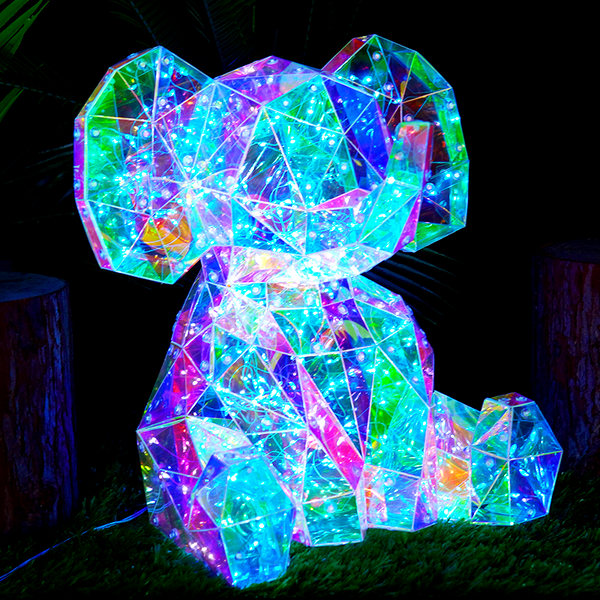 Iridescent Elephant | 45 RGB | USB | App Functions | 11.69 Inch X 11.1 Inch X 9.72 Inch