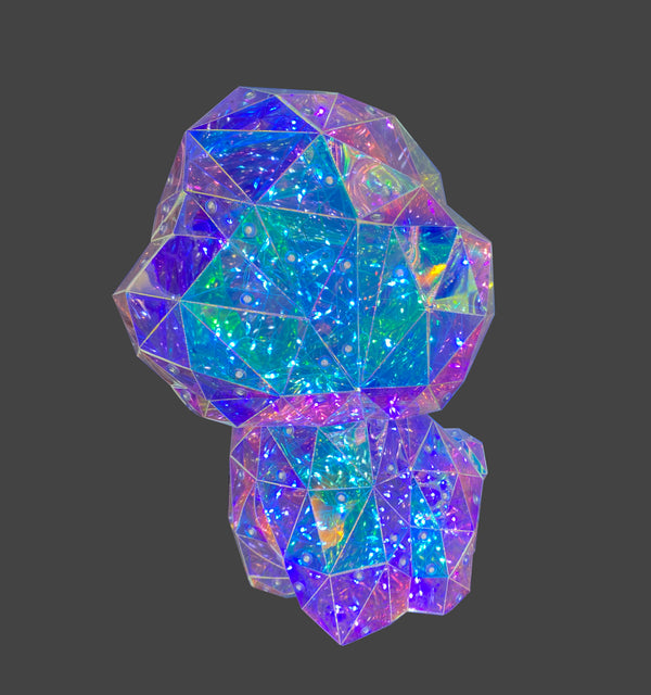 Iridecent Cute Dog. WHITE LIGHTS. USB. 12.2" high.