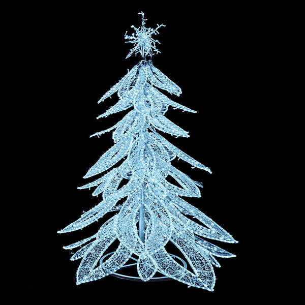 9ft CW/CW Commercial Angel Tree 4845 ALL COOL WHITE LED 20%  Cool White Twinkle