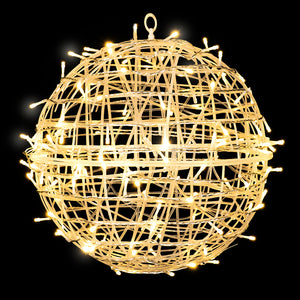 15" Diameter Warm White Sphere  LED, Plastic, Outdoor, IP44, UL Plug