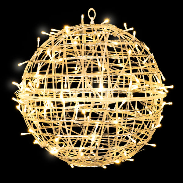 20" Diameter Warm White Sphere  LED, Plastic, Outdoor, IP44, UL Plug