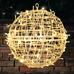 20" Diameter Warm White Sphere  LED, Plastic, Outdoor, IP44, UL Plug