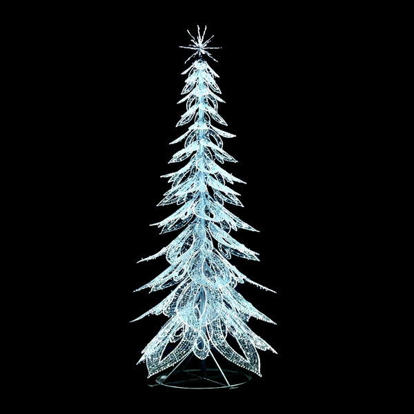 20ft WW/CW Angel Christmas Tree, 11,255 Warm White LEDs with Cool White Twinkle, Aluminum Frame.  IP 67, 16.4’ Lead Wire