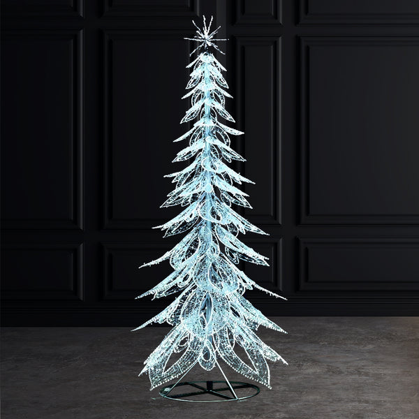 20ft WW/CW Angel Christmas Tree, 11,255 Warm White LEDs with Cool White Twinkle, Aluminum Frame.  IP 67, 16.4’ Lead Wire